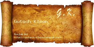 Gutsch Kleon névjegykártya